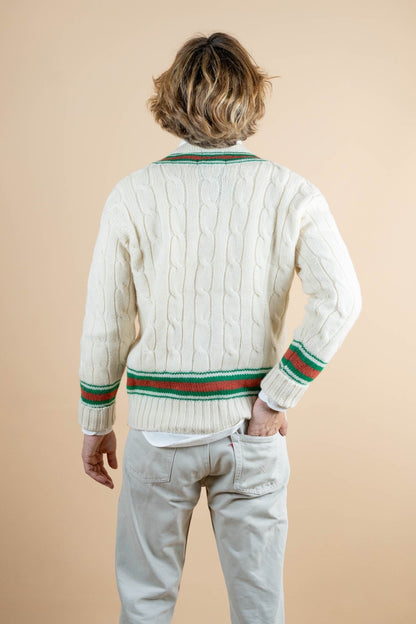 Pull Vintage Lacoste ref: 1248 - BLANC - L - amifrip - Friperie en ligne et vêtements vintage