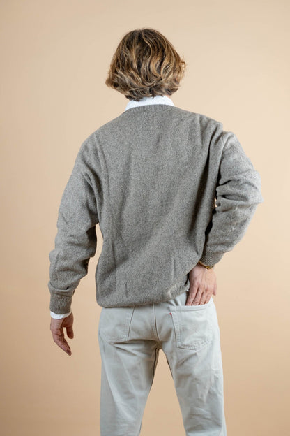 Pull Vintage Lacoste ref: 1253 - GRIS/BEIGE - 2XL - amifrip - Friperie en ligne et vêtements vintage