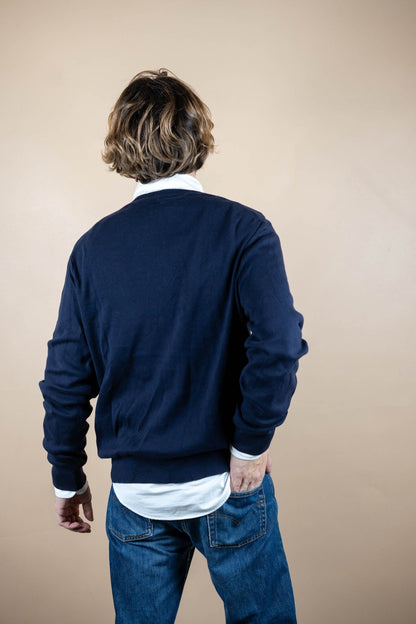 Ralph Lauren Col V ref: 1536 - BLEU MARINE - XL - amifrip - Friperie en ligne et vêtements vintage