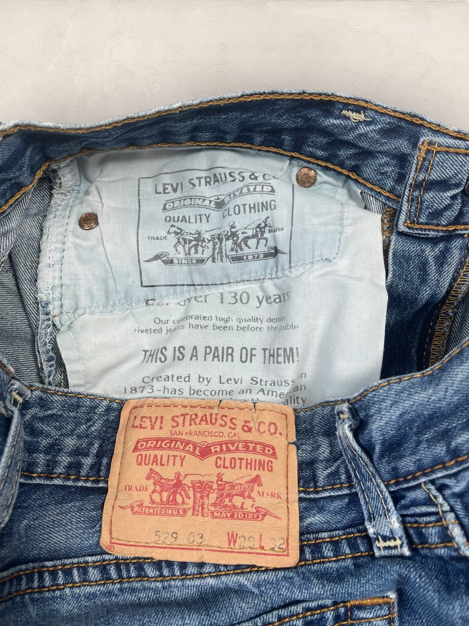Short Levi’s Bleu W29 Femme Ref: 2746 - Bleu - W29 - amifrip - Friperie en ligne et vêtements vintage