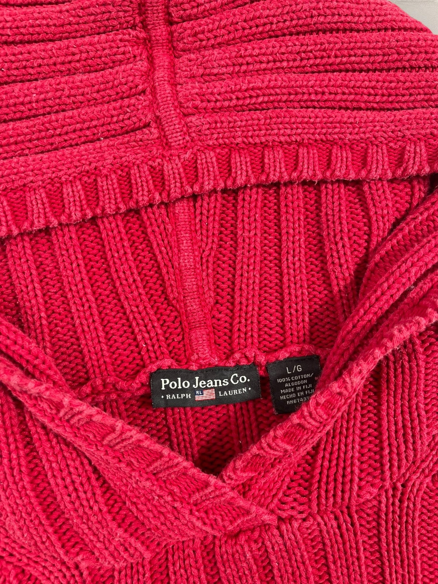 Sweat à capuche Ralph Lauren Flag/Drapeau américain ref: 2584 - ROUGE - L - amifrip - Friperie en ligne et vêtements vintage