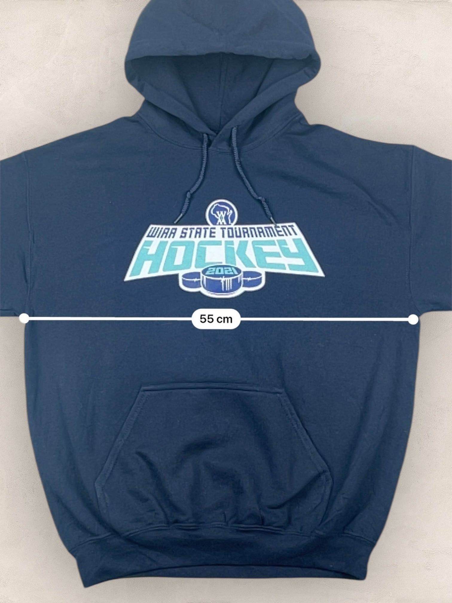 Sweat à capuche « WAA STATE TOURNAMENT HOCKEY » Sport - Team Ref: 2279 - BLEU MARINE - M - amifrip - Friperie en ligne et vêtements vintage