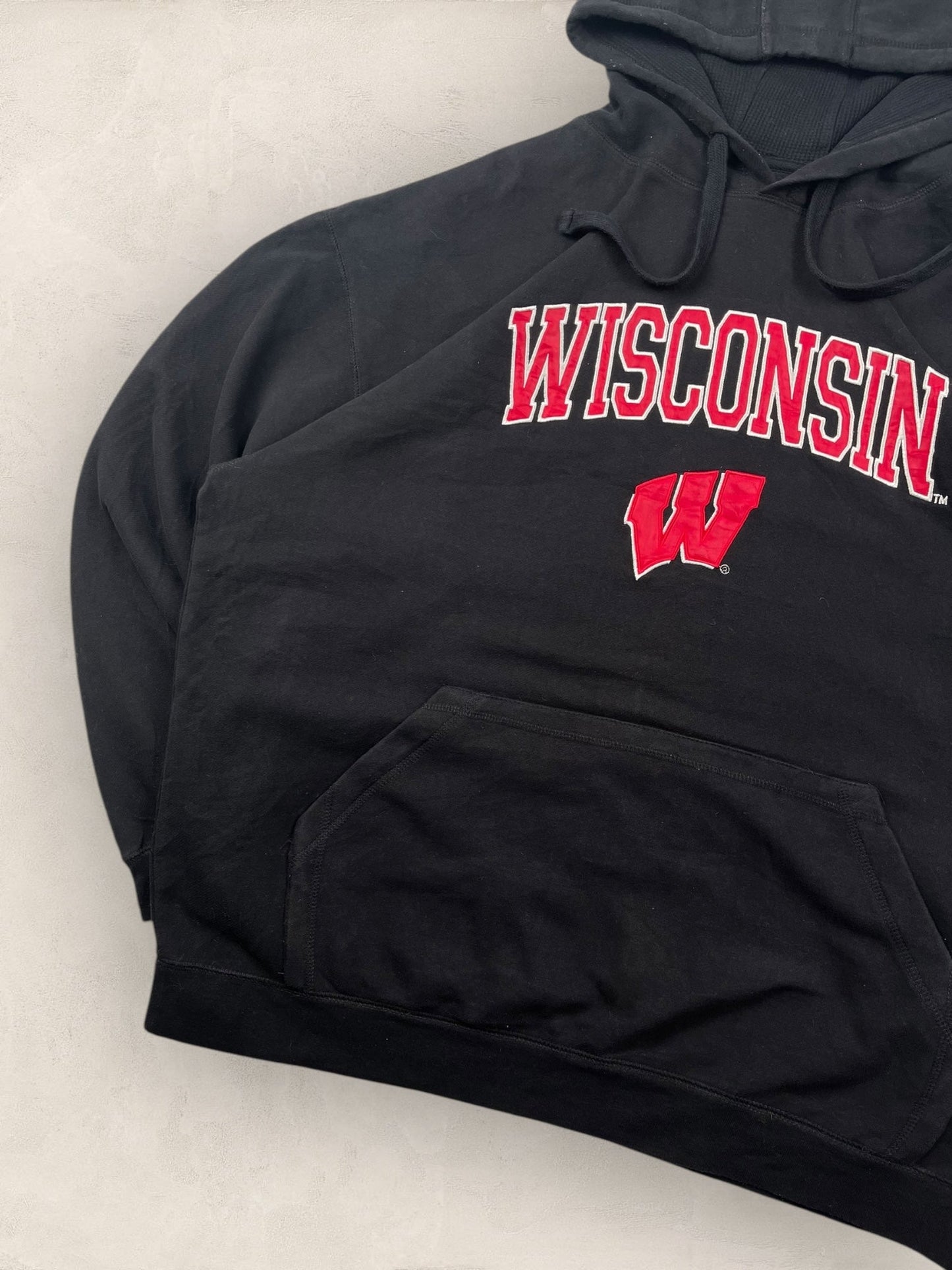 Sweat à capuche « Wisconsin » Sport - Team #2270 - NOIR - XL - amifrip - Friperie en ligne et vêtements vintage