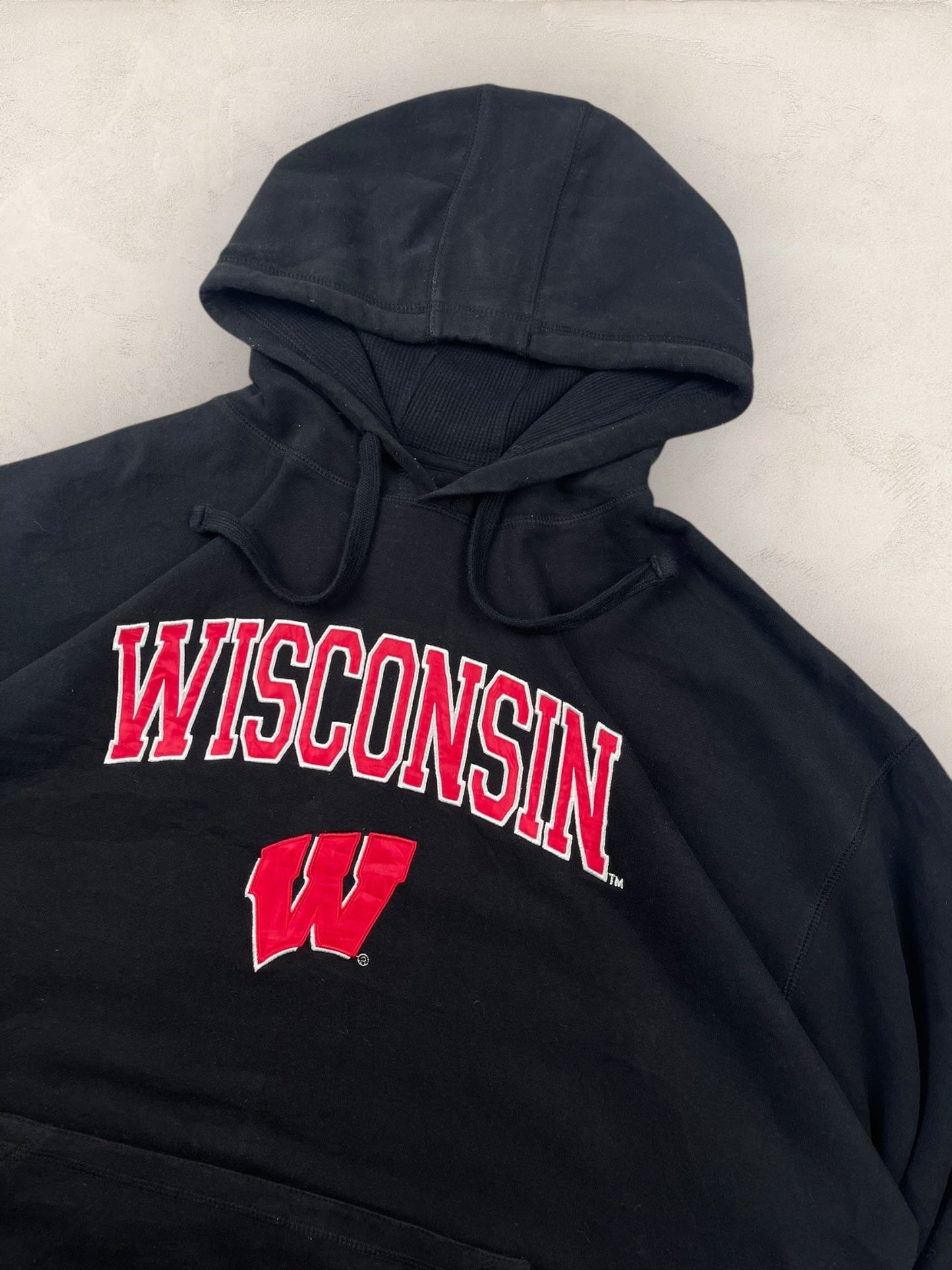 Sweat à capuche « Wisconsin » Sport - Team #2270 - NOIR - XL - amifrip - Friperie en ligne et vêtements vintage