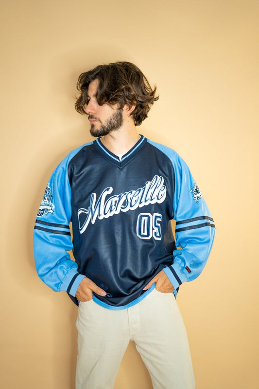 Sweat Fubu "Marseille" Vintage 1189 - S - BLEU - amifrip - Friperie en ligne et vêtements vintage