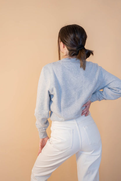 Sweat Lacoste Femme 556 - GRIS - XS - amifrip - Friperie en ligne et vêtements vintage