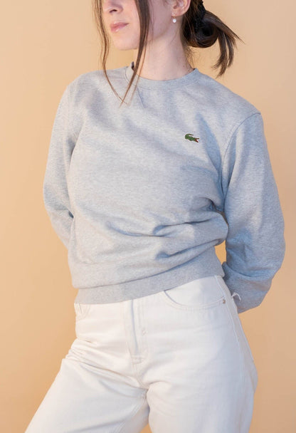 Sweat Lacoste Femme 556 - GRIS - XS - amifrip - Friperie en ligne et vêtements vintage