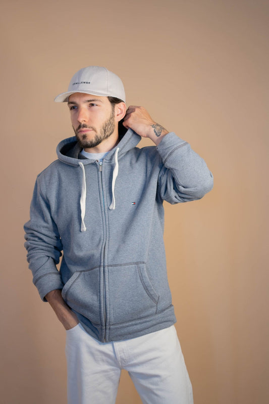 Sweat Zippé Tommy Hilfiger Homme 869 - XL - GRIS - amifrip - Friperie en ligne et vêtements vintage