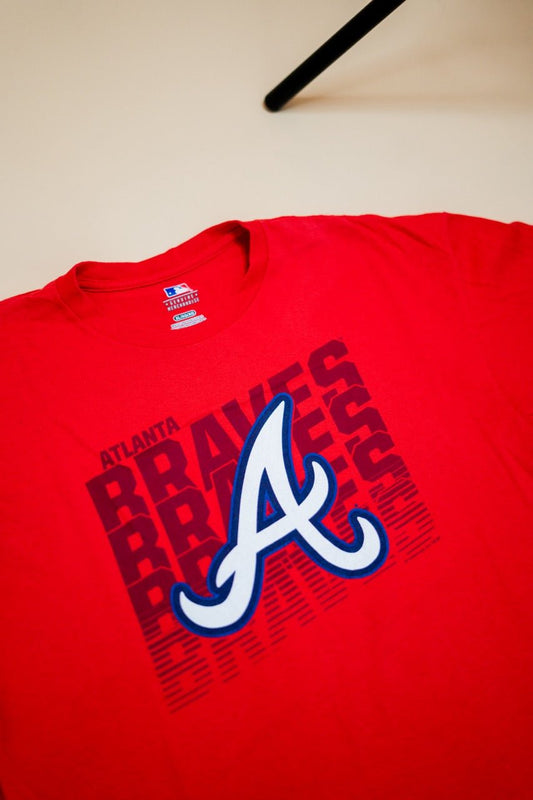 T-Shirt "ATLANTA BRAVES" - ROUGE - Coton - amifrip - Friperie en ligne et vêtements vintage