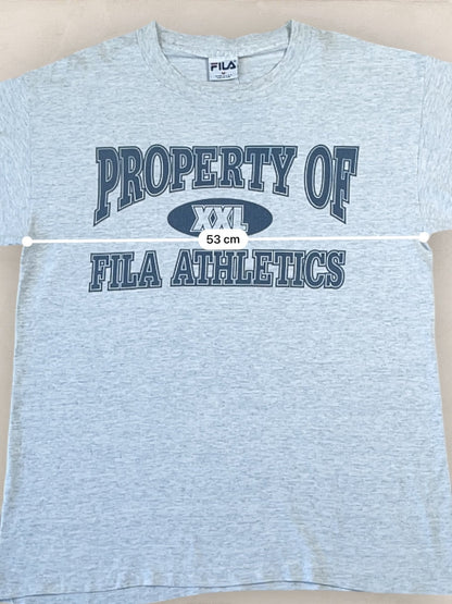 T-shirt Fila Made In Usa Vintage Style Universitaire Gris M Homme Ref : 1073 - Gris - M - amifrip - Friperie en ligne et vêtements vintage