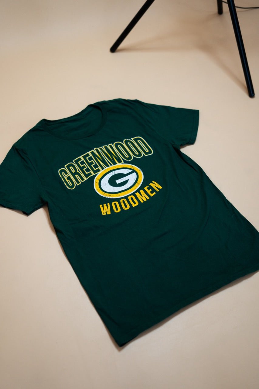 T-Shirt "Grenn Wood Woodmen" - VERT - Coton - amifrip - Friperie en ligne et vêtements vintage