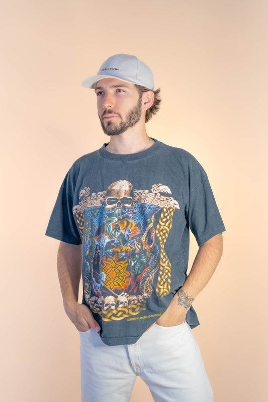 T-shirt Imprimé Rétro 819 - M - NOIR - amifrip - Friperie en ligne et vêtements vintage