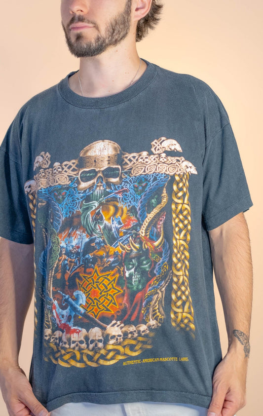 T-shirt Imprimé Rétro 819 - M - NOIR - amifrip - Friperie en ligne et vêtements vintage
