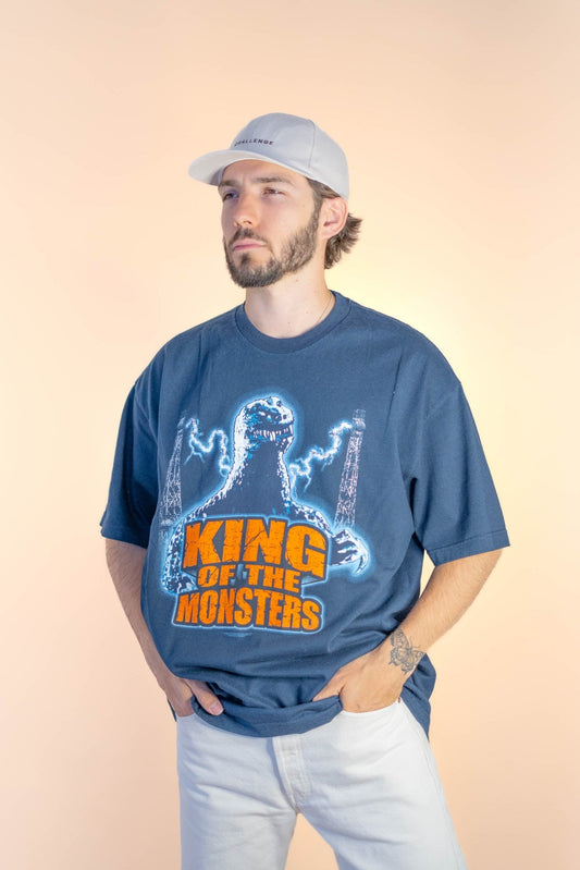 T-shirt "King Of Monster" Rétro 805 - XL - NOIR - amifrip - Friperie en ligne et vêtements vintage