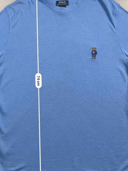 T-shirt Manches Longues Ralph Lauren Bear Bleu L Homme Ref : 2682 - Bleu - L - amifrip - Friperie en ligne et vêtements vintage