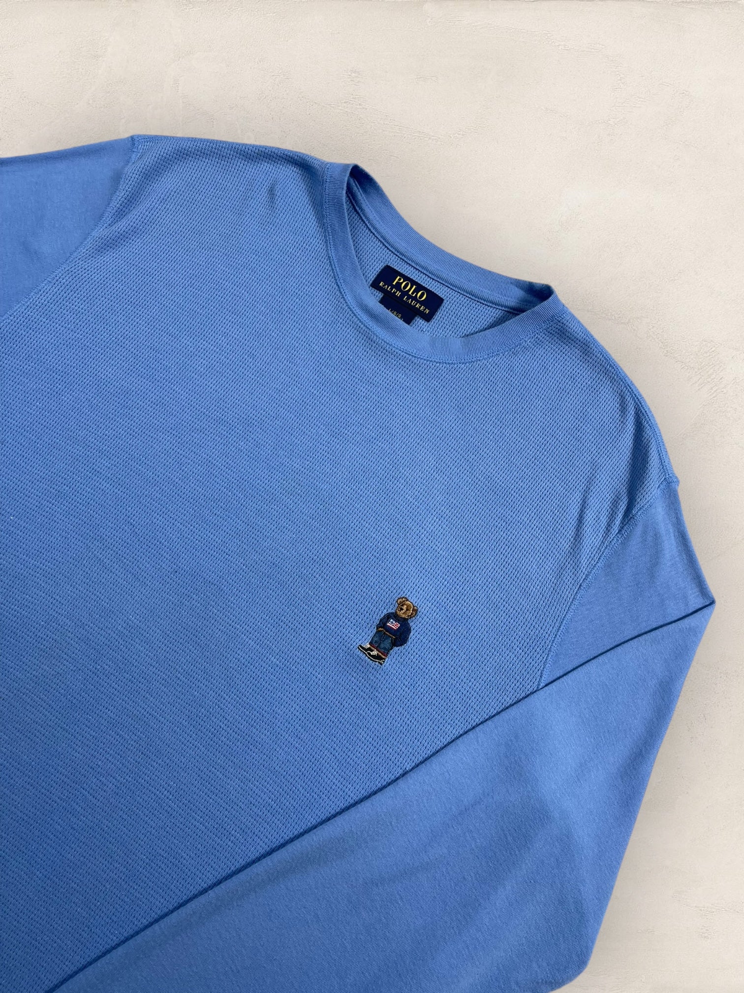 T-shirt Manches Longues Ralph Lauren Bear Bleu L Homme Ref : 2682 - Bleu - L - amifrip - Friperie en ligne et vêtements vintage