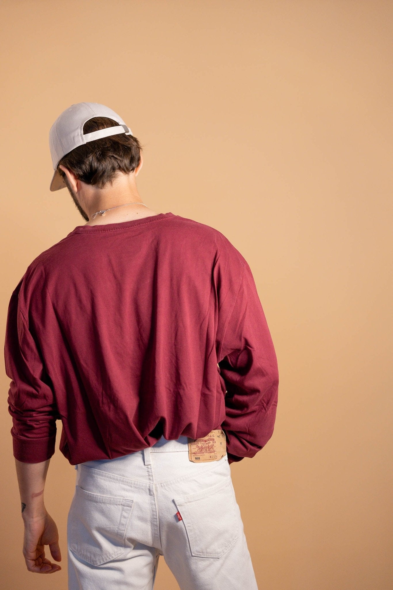 T-shirt Manches Longues Ralph Lauren Homme 365 - BORDEAUX - 2XL - amifrip - Friperie en ligne et vêtements vintage