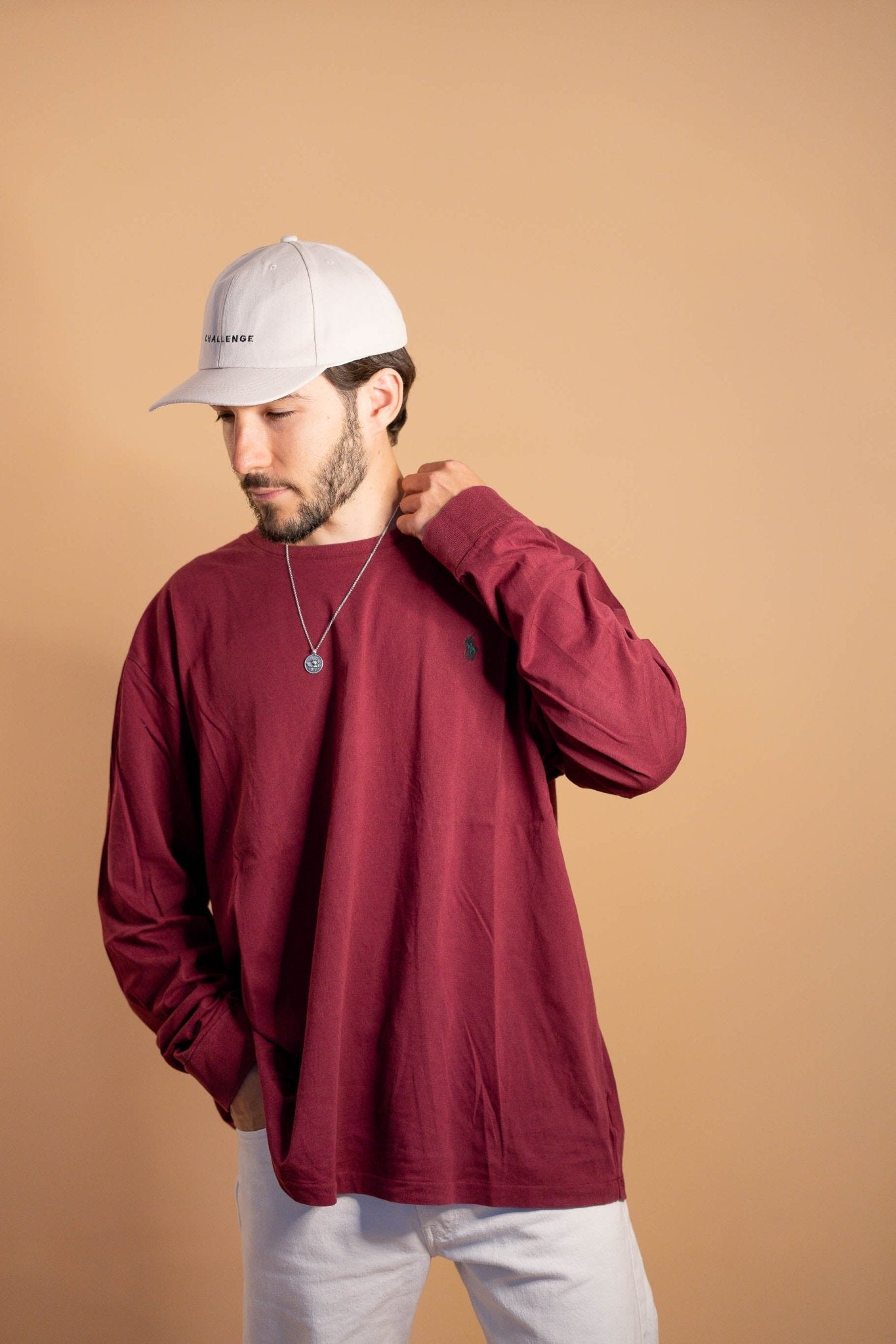 T-shirt Manches Longues Ralph Lauren Homme 365 - BORDEAUX - 2XL - amifrip - Friperie en ligne et vêtements vintage