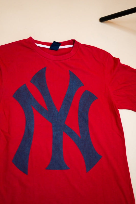 T-Shirt "New York" - ROUGE - Coton - amifrip - Friperie en ligne et vêtements vintage