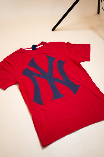 T-Shirt "New York" - ROUGE - Coton - amifrip - Friperie en ligne et vêtements vintage