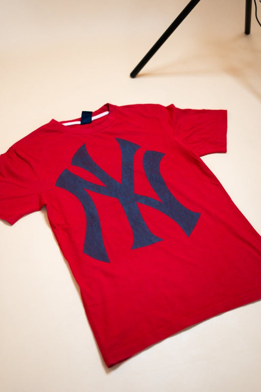 T-Shirt "New York" - ROUGE - Coton - amifrip - Friperie en ligne et vêtements vintage
