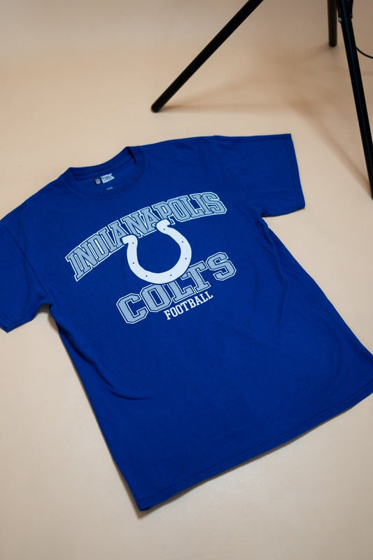 T-Shirt NFL "Indianapolis Colts Football" - BLEU - Coton - amifrip - Friperie en ligne et vêtements vintage