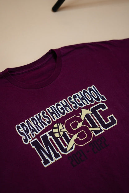 T-Shirt NFL "Spark High School Music" - BORDEAUX - Coton - amifrip - Friperie en ligne et vêtements vintage