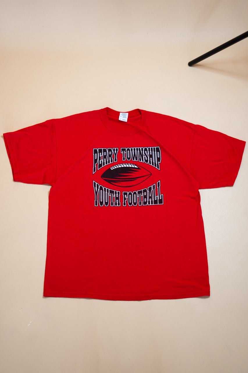 T-Shirt "Perry Township Youth Football" - ROUGE - Coton - amifrip - Friperie en ligne et vêtements vintage