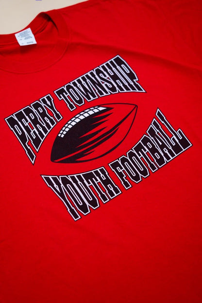 T-Shirt "Perry Township Youth Football" - ROUGE - Coton - amifrip - Friperie en ligne et vêtements vintage