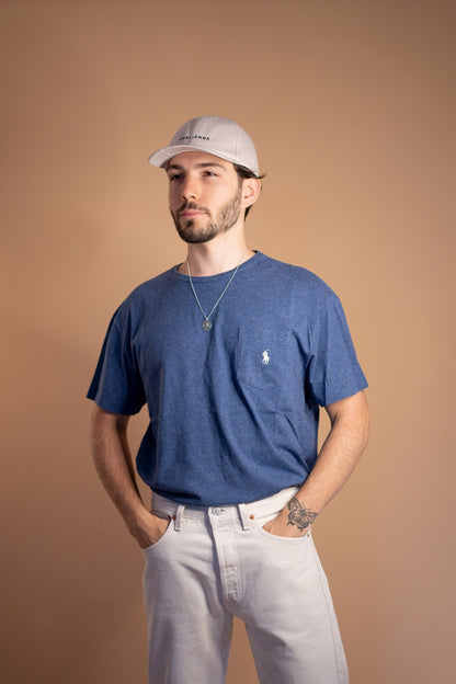 T - SHIRT RALPH LAUREN 492 - M - BLEU - amifrip - Friperie en ligne et vêtements vintage