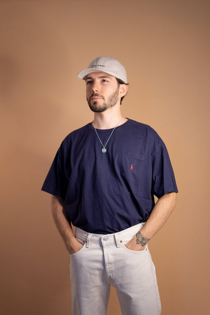 T - SHIRT RALPH LAUREN 495 - XL - BLEU - amifrip - Friperie en ligne et vêtements vintage