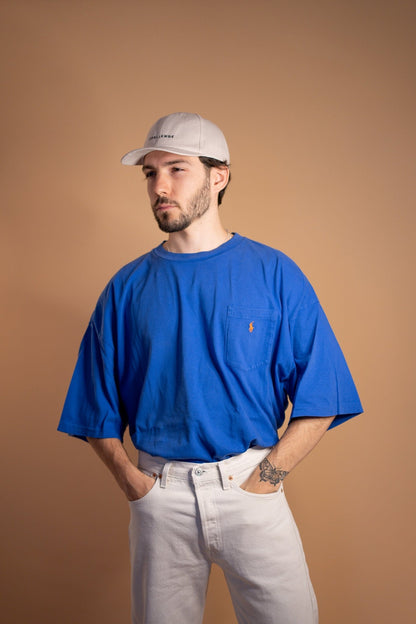 T - SHIRT RALPH LAUREN 583 - 2XL - BLEU - amifrip - Friperie en ligne et vêtements vintage