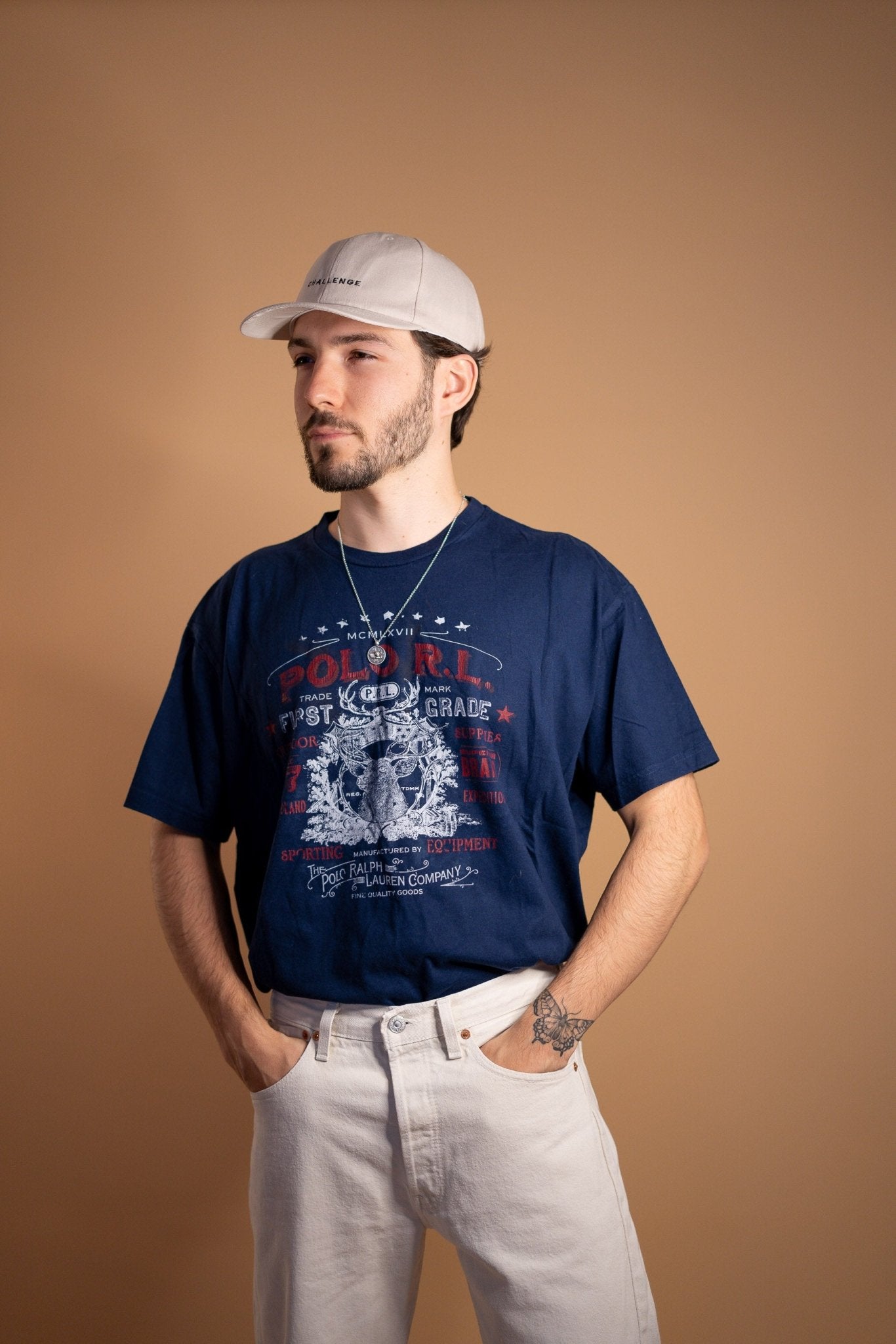 T - SHIRT RALPH LAUREN 645 - L - BLEU - amifrip - Friperie en ligne et vêtements vintage