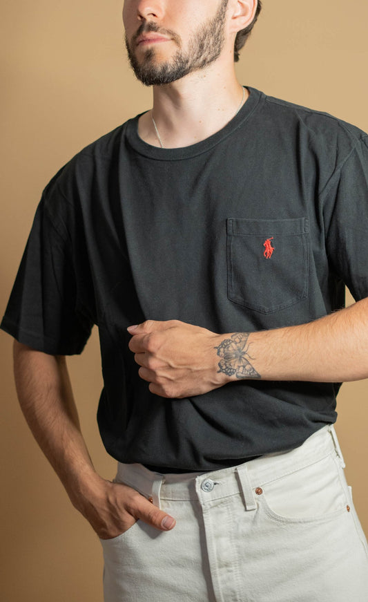T-shirt Ralph Lauren Homme 496 - L - NOIR - amifrip - Friperie en ligne et vêtements vintage