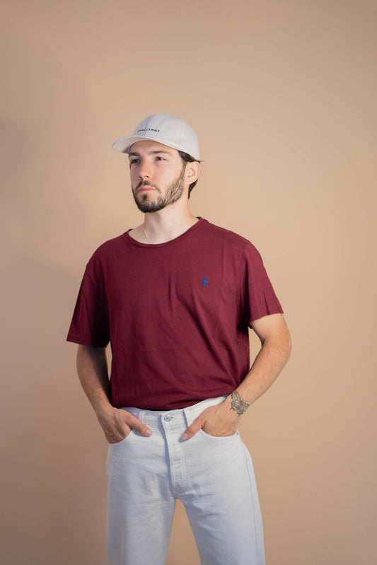 T-shirt Ralph Lauren Homme 498 - XL - BORDEAUX - amifrip - Friperie en ligne et vêtements vintage