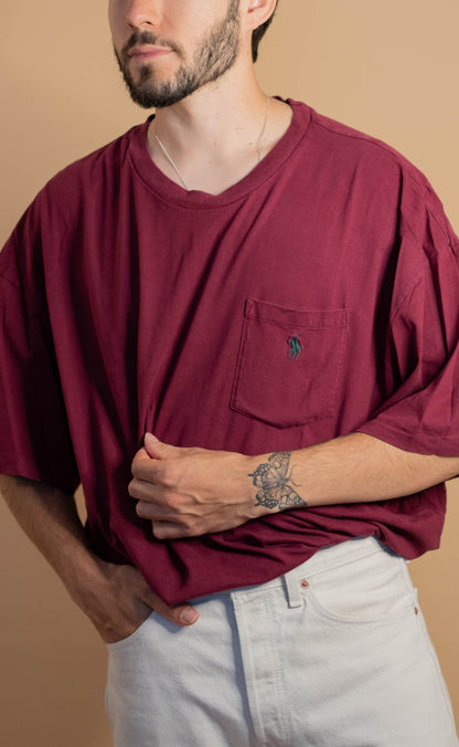 T-shirt Ralph Lauren Homme 590 - 2XL - BORDEAUX - amifrip - Friperie en ligne et vêtements vintage