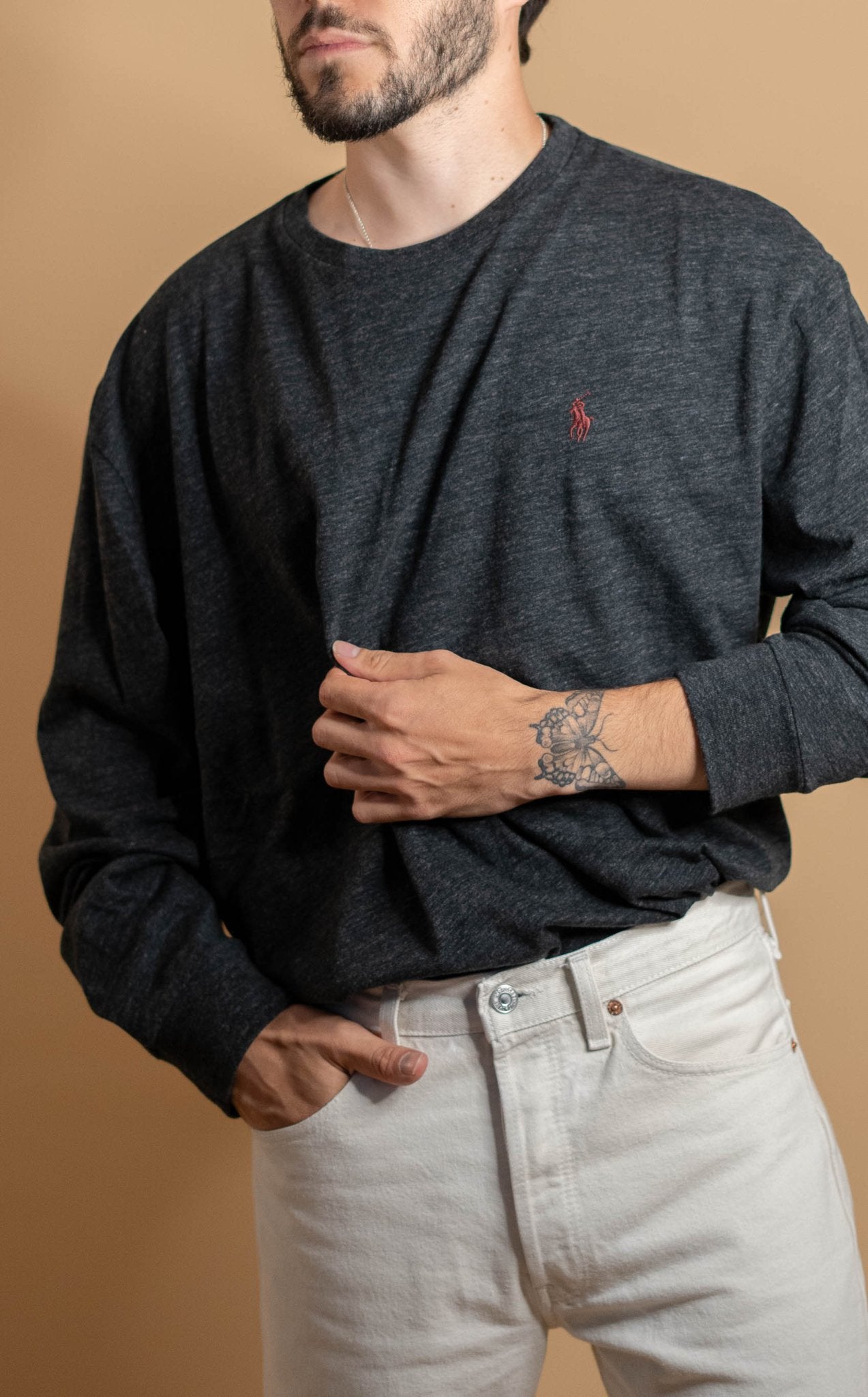 T-shirt Ralph Lauren Homme 753 - XL - GRIS - amifrip - Friperie en ligne et vêtements vintage