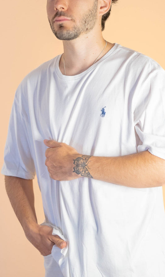 T-shirt Ralph Lauren Homme Blanc 357 - XL - BLANC - amifrip - Friperie en ligne et vêtements vintage
