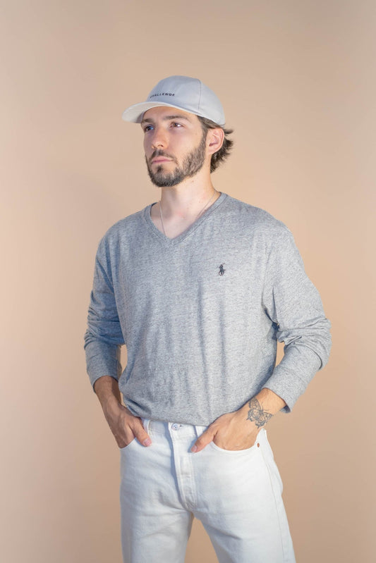 T-shirt Ralph Lauren Manches Longues Homme 457 - L - GRIS - amifrip - Friperie en ligne et vêtements vintage