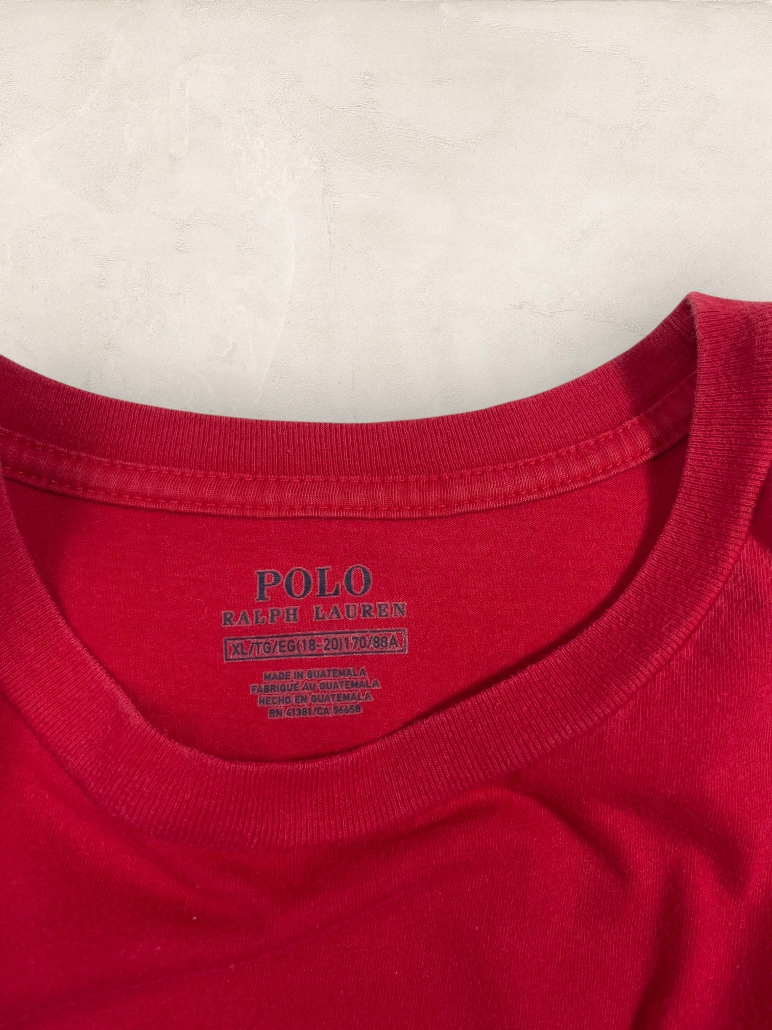 T-shirt Ralph Lauren Rouge S Homme Ref : 710 - Rouge - S - amifrip - Friperie en ligne et vêtements vintage