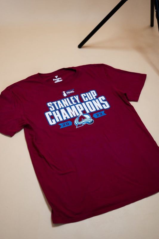 T-Shirt "Stanley Cup Champions" - BORDEAUX - Coton - amifrip - Friperie en ligne et vêtements vintage