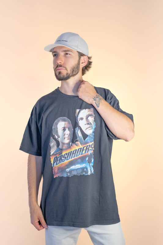 T-shirt "The Persuaders" Rétro 807 - 2XL - NOIR - amifrip - Friperie en ligne et vêtements vintage