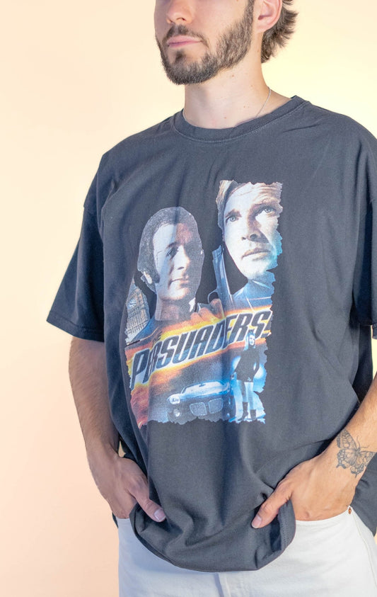 T-shirt "The Persuaders" Rétro 807 - 2XL - NOIR - amifrip - Friperie en ligne et vêtements vintage