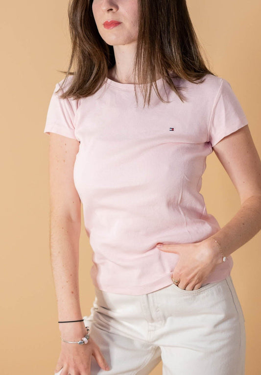 T-shirt Tommy Hilfiger Femme 956 - ROSE - S - amifrip - Friperie en ligne et vêtements vintage