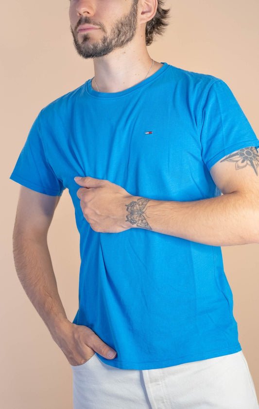 T-shirt Tommy Hilfiger Homme 957 - S - BLEU - amifrip - Friperie en ligne et vêtements vintage