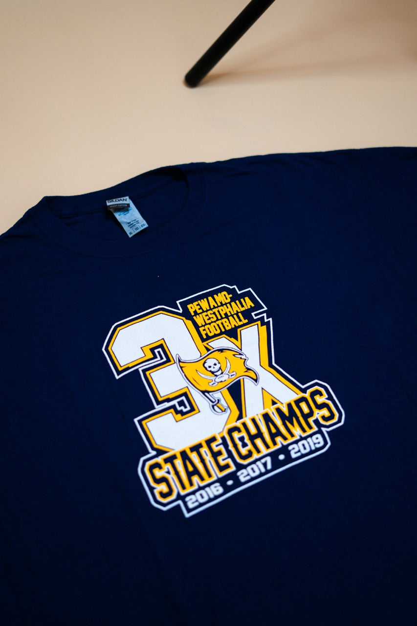 T-Shirt "3X STATE CHAMPS"