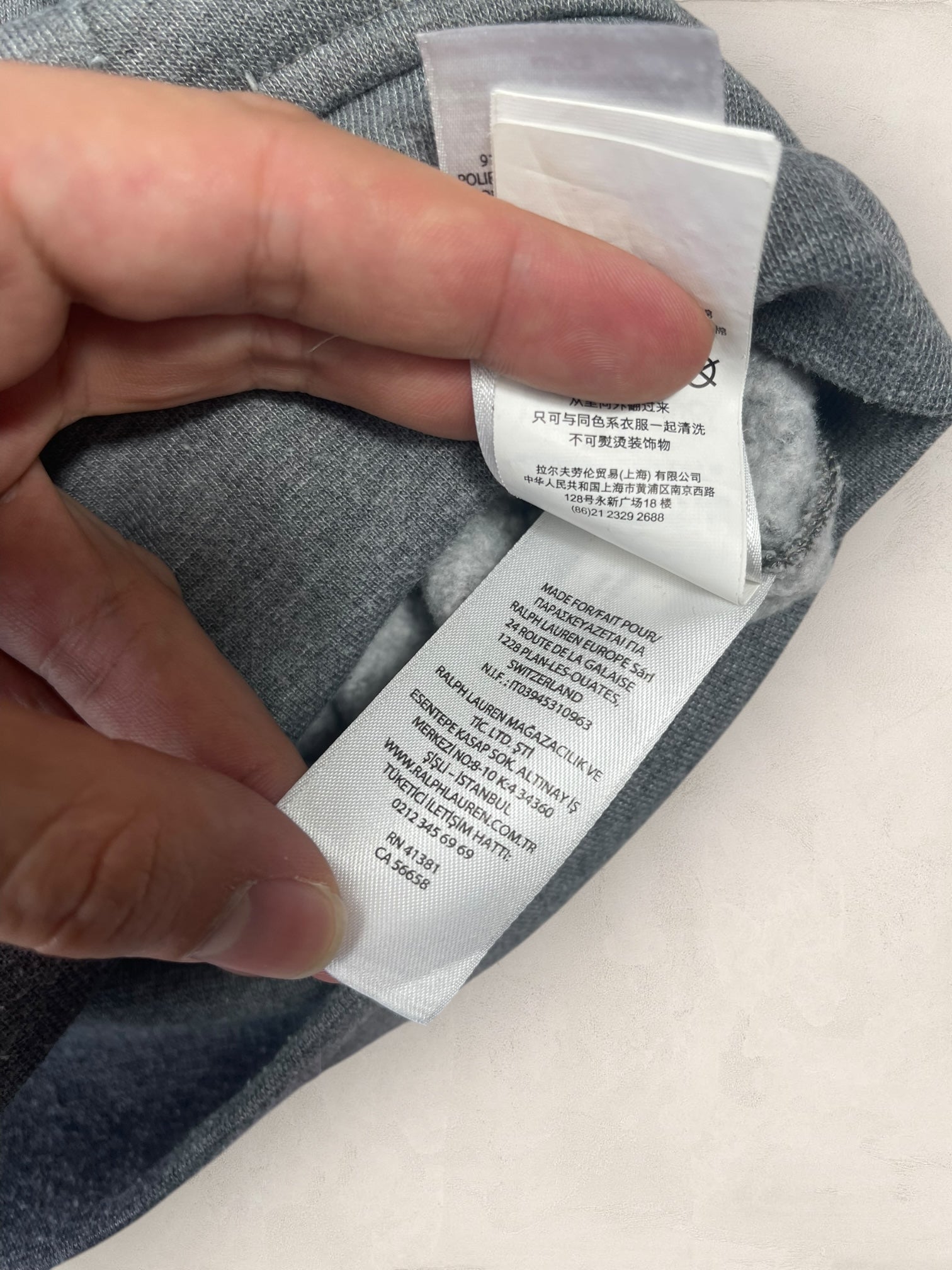 Veste a capuche Ralph Lauren Ref: 2662 - GRIS - L - amifrip - Friperie en ligne et vêtements vintage